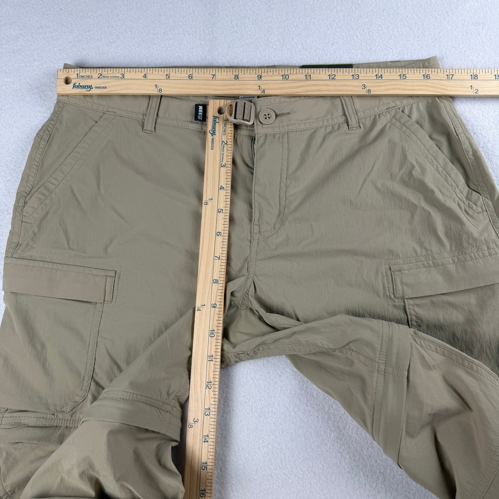 REI Women's Convertible Hiking Outdoor Relaxed Fit Pants Beige 12P - Picture 3 of 11